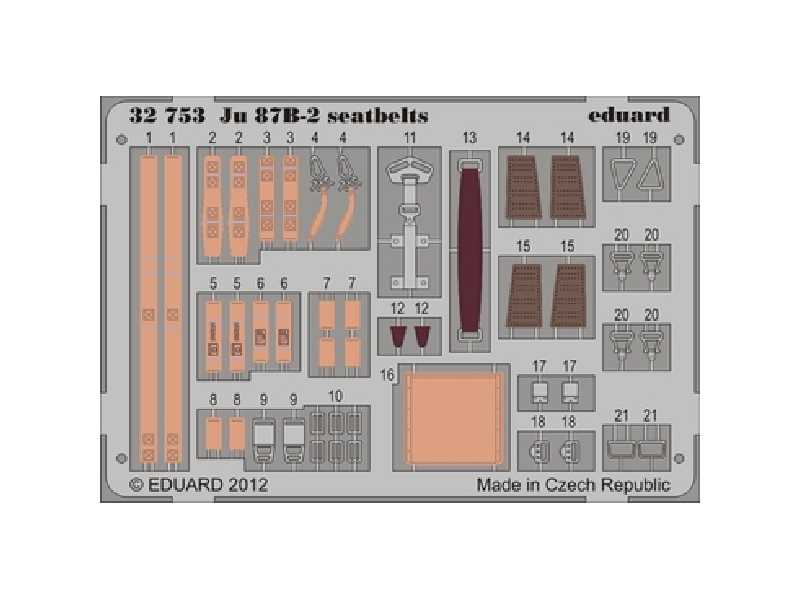 Ju 87B-2 seatbelts 1/32 - Trumpeter - zdjęcie 1