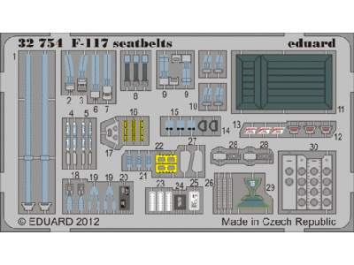 F-117 seatbelts 1/32 - Trumpeter - zdjęcie 1