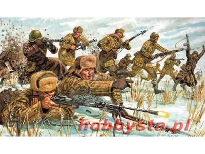 Figurki Piechota rosyjska (zimowe umundurowanie) II Wojna Św. - zdjęcie 1