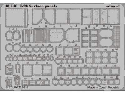 T-28 surface panels S. A. 1/48 - Roden - zdjęcie 1