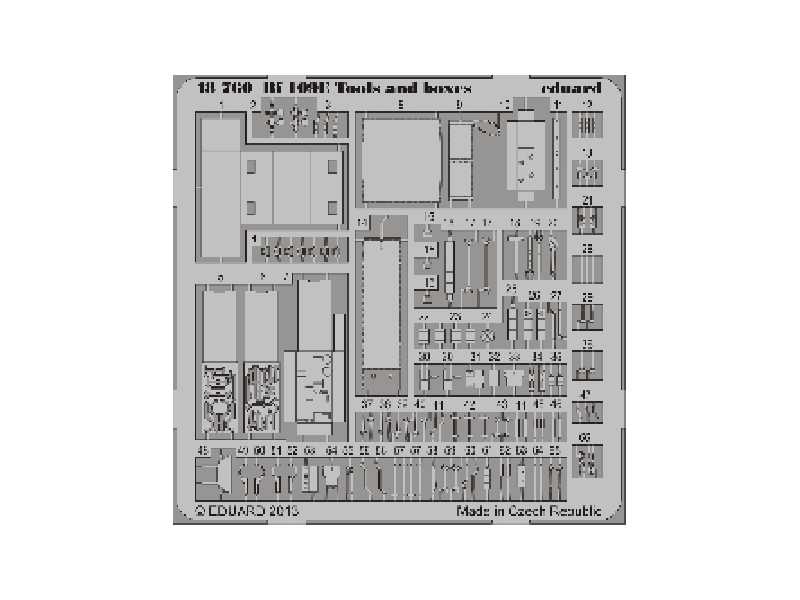 Bf 109E tools and boxes 1/48 - zdjęcie 1