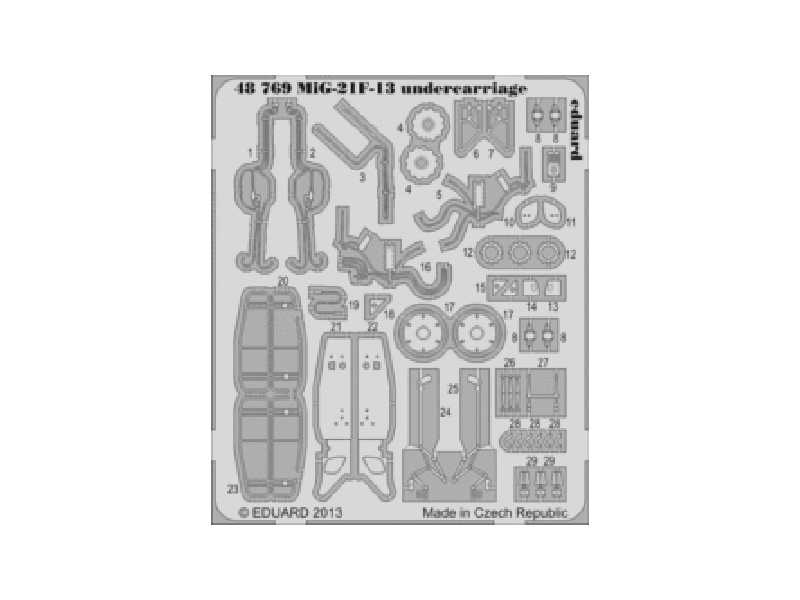 MiG-21F-13 undercarriage 1/48 - Trumpeter - zdjęcie 1 MiG-21F-13 undercarriage 1/48 - Trumpeter - zdjęcie 1