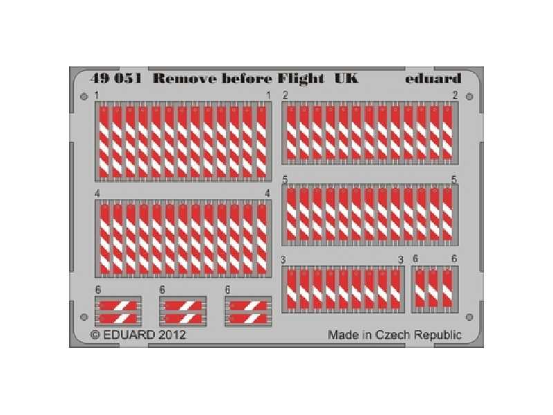 Remove before flight UK 1/48 - zdjęcie 1 Remove before flight UK 1/48 - zdjęcie 1