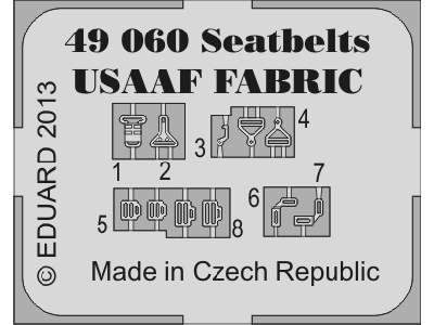 Seatbelts USAAF FABRIC 1/48 - zdjęcie 2
