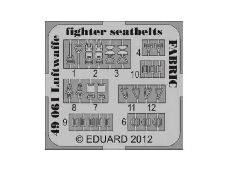 Seatbelts Luftwaffe WWII Fighters FABRIC 1/48 - zdjęcie 1