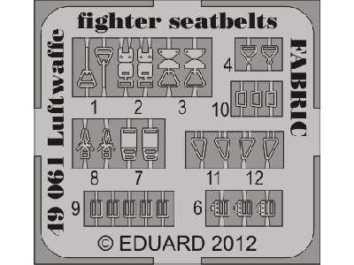 Seatbelts Luftwaffe WWII Fighters FABRIC 1/48 - zdjęcie 2