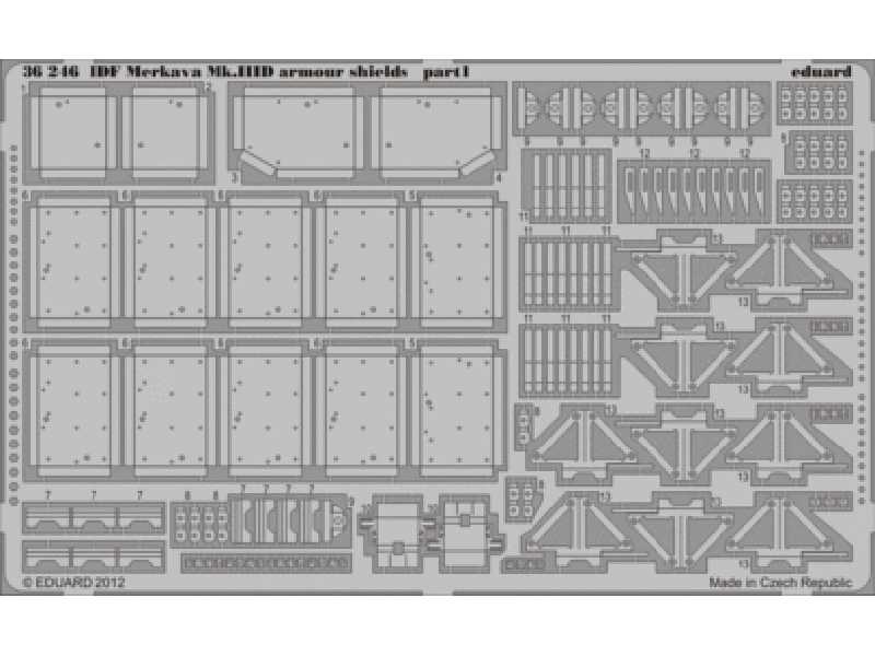 IDF Merkava Mk. IIID armour shields 1/35 - Meng - zdjęcie 1