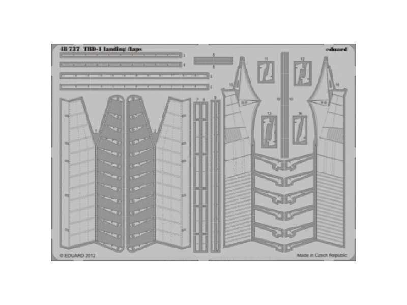 TBD-1 landing flaps 1/48 - Great Wall Hobby - zdjęcie 1