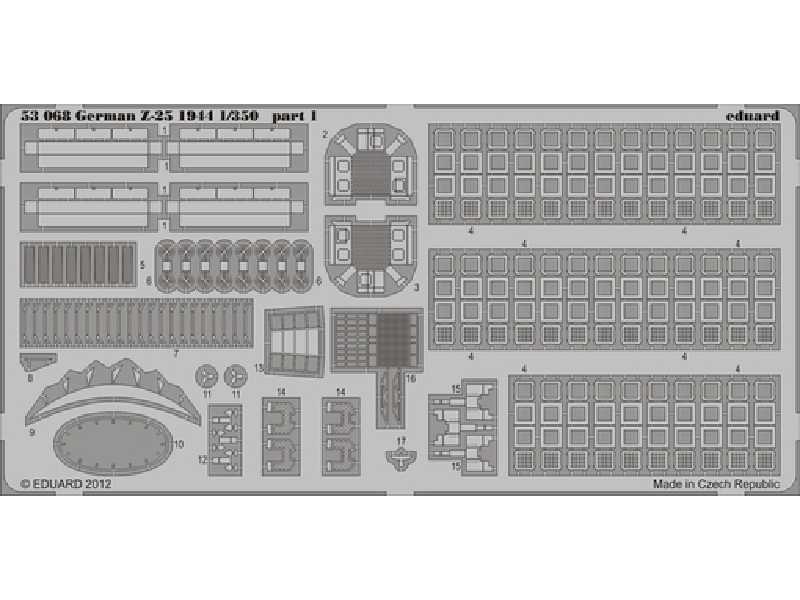 German Z-25 1944 1/350 - Trumpeter - zdjęcie 1 German Z-25 1944 1/350 - Trumpeter - zdjęcie 1