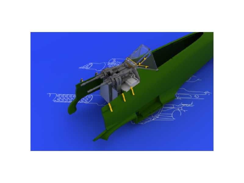 MG 131 mount for Fw 190A/ F 1/48 - Eduard - zdjęcie 1 MG 131 mount for Fw 190A/ F 1/48 - Eduard - zdjęcie 1