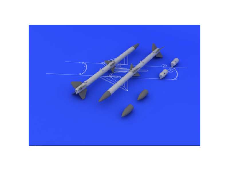 AIM-120A/ B AMRAAM (2pcs) 1/48 - zdjęcie 1 AIM-120A/ B AMRAAM (2pcs) 1/48 - zdjęcie 1