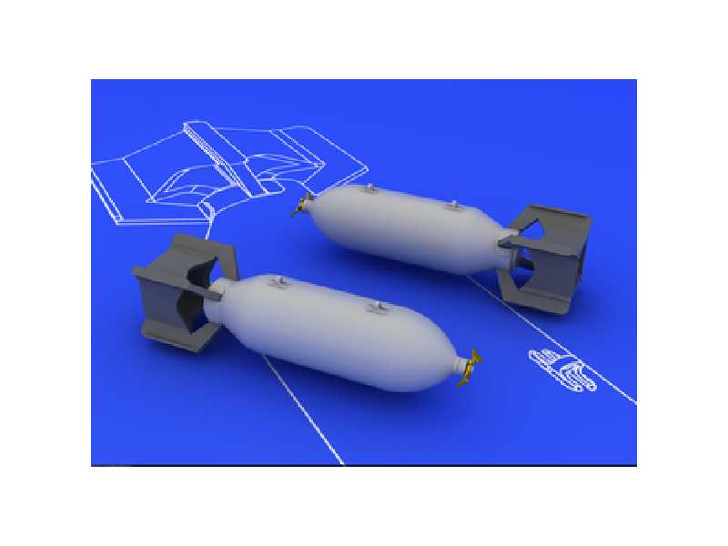 US 250lb bombs (2 pcs) 1/48 - zdjęcie 1 US 250lb bombs (2 pcs) 1/48 - zdjęcie 1