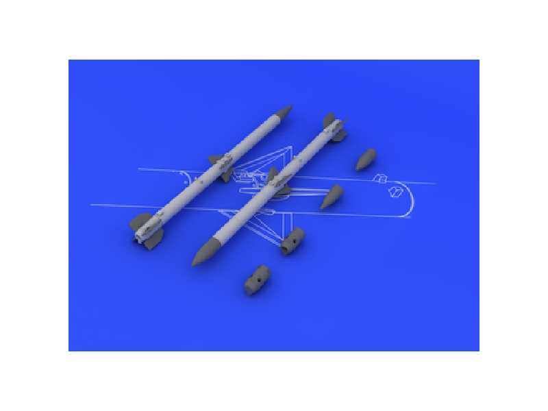AIM-120C AMRAAM (2pcs) 1/48 - zdjęcie 1 AIM-120C AMRAAM (2pcs) 1/48 - zdjęcie 1