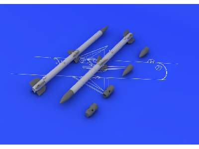 AIM-120C AMRAAM (2pcs) 1/48 - zdjęcie 2