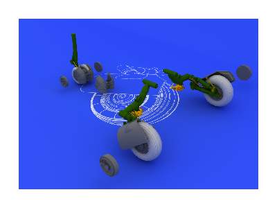 MiG-23 M/ MF wheels 1/48 - Trumpeter - zdjęcie 3