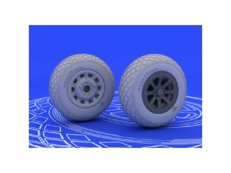 P-51 wheels 1/48 - zdjęcie 1 P-51 wheels 1/48 - zdjęcie 1