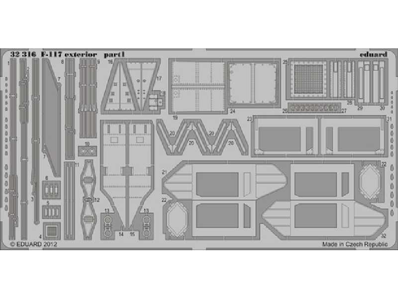 F-117 exterior 1/32 - Trumpeter - zdjęcie 1 F-117 exterior 1/32 - Trumpeter - zdjęcie 1