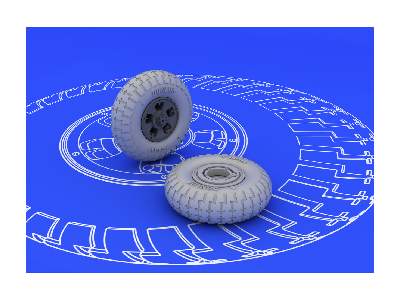 Spitfire wheels - 5 spoke 1/48 - Eduard - zdjęcie 4