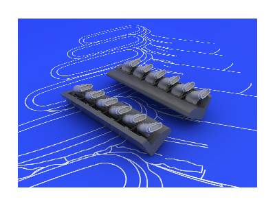 Spitfire exhaust stacks fishtail 1/48 - Eduard - zdjęcie 5