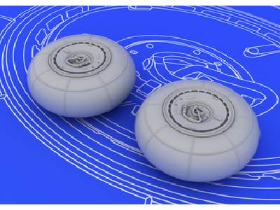 Bf 110E wheels 1/72 - Eduard - zdjęcie 1