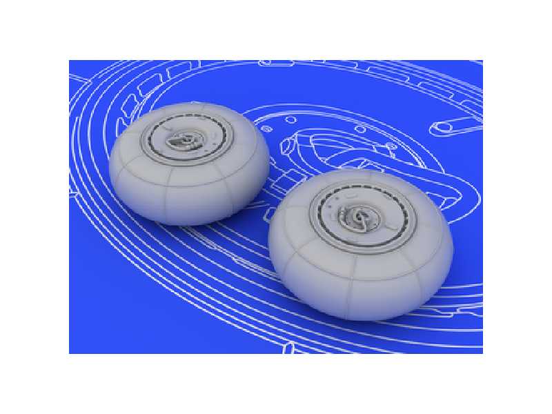 Bf 110E wheels 1/72 - Eduard - zdjęcie 1 Bf 110E wheels 1/72 - Eduard - zdjęcie 1