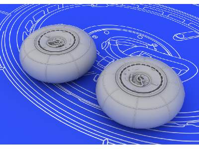 Bf 110E wheels 1/72 - Eduard - zdjęcie 2