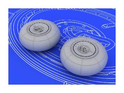 Bf 110E wheels 1/72 - Eduard - zdjęcie 3