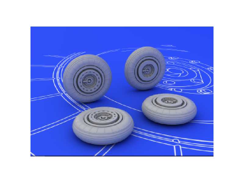 MiG-15 wheels 1/72 - Eduard - zdjęcie 1 MiG-15 wheels 1/72 - Eduard - zdjęcie 1
