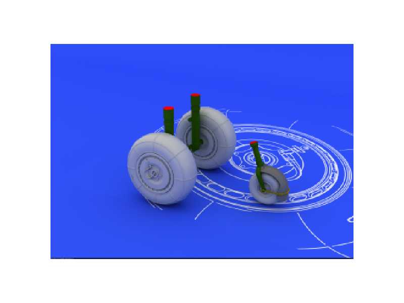 Ju 88 wheels late 1/72 - Revell - zdjęcie 1 Ju 88 wheels late 1/72 - Revell - zdjęcie 1