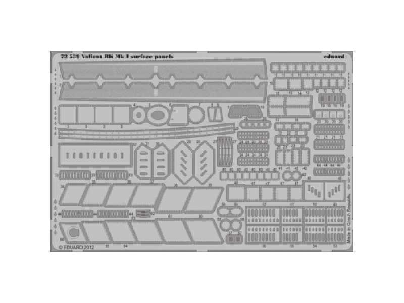 Valiant BK. MK. I surface panels S. A. 1/72 - Airfix - zdjęcie 1 Valiant BK. MK. I surface panels S. A. 1/72 - Airfix - zdjęcie 1