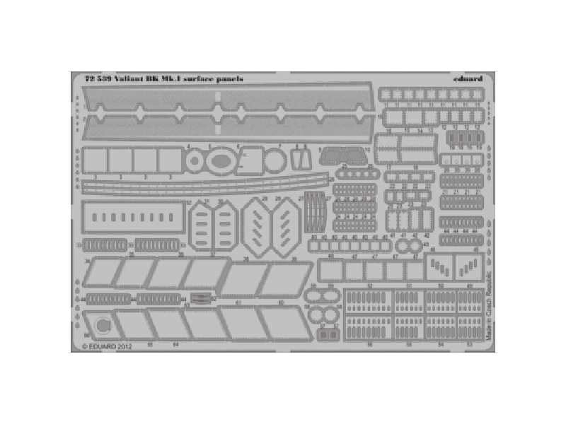 Valiant BK. MK. I surface panels S. A. 1/72 - Airfix - zdjęcie 1