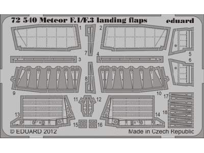 Meteor F.1/ F.3 landing flaps 1/72 - Dragon - zdjęcie 1