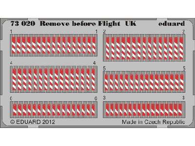 Remove before flight UK 1/72 - zdjęcie 1