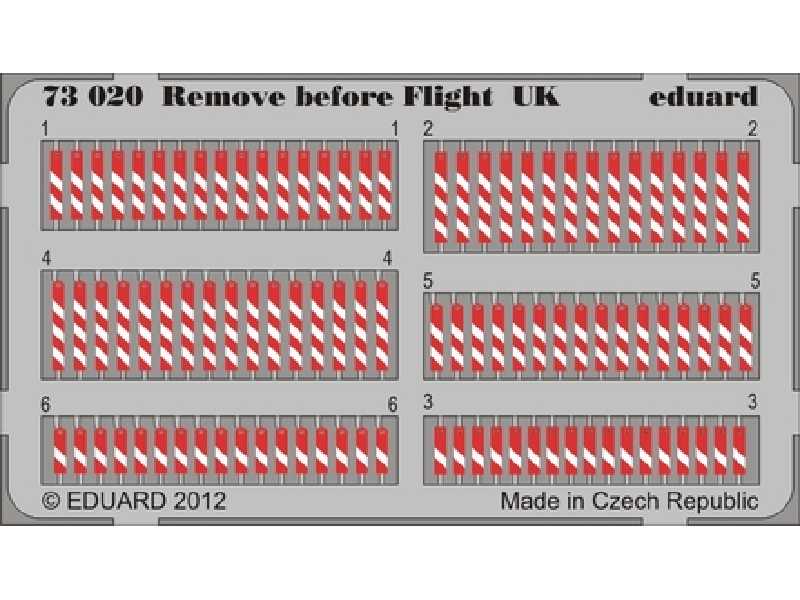 Remove before flight UK 1/72 - zdjęcie 1 Remove before flight UK 1/72 - zdjęcie 1