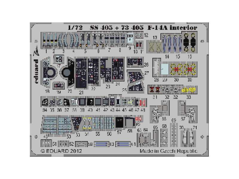 F-14A interior S. A. 1/72 - Hobby Boss - zdjęcie 1 F-14A interior S. A. 1/72 - Hobby Boss - zdjęcie 1