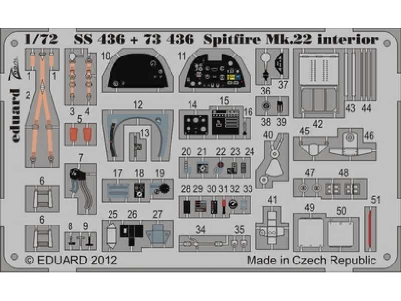 Spitfire F Mk.22 S. A. 1/72 - Airfix - zdjęcie 1 Spitfire F Mk.22 S. A. 1/72 - Airfix - zdjęcie 1
