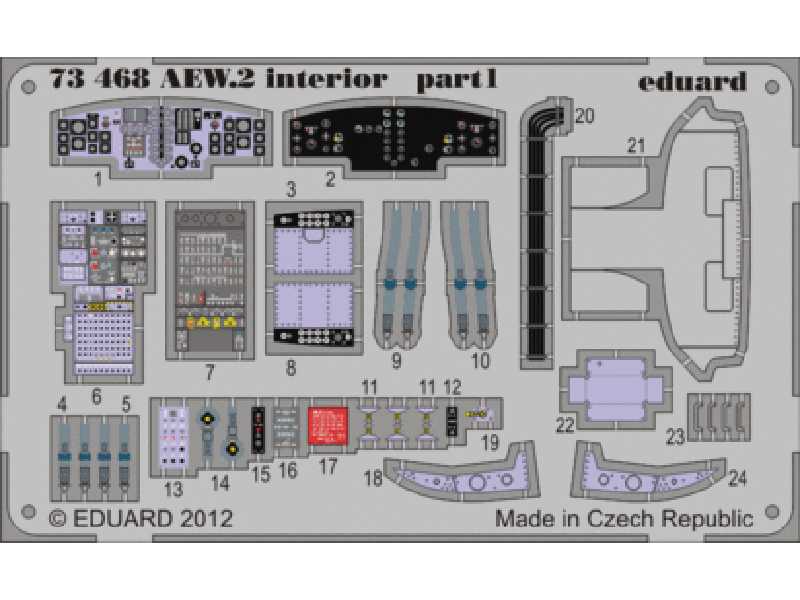 Sea King AEW.2 interior S. A. 1/72 - Cyber Hobby - zdjęcie 1 Sea King AEW.2 interior S. A. 1/72 - Cyber Hobby - zdjęcie 1