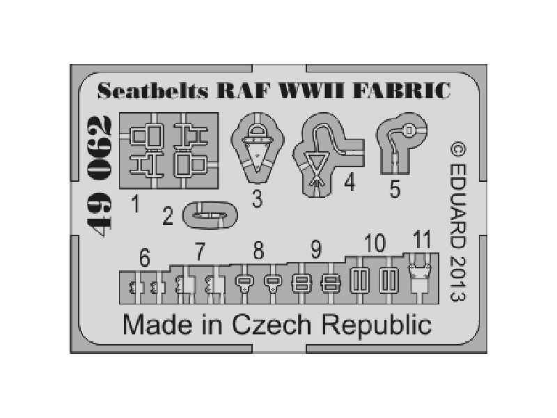 Seatbelts RAF WWII FABRIC 1/48 - zdjęcie 1