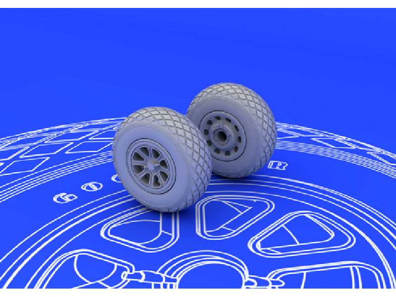 P-51 wheels 1/72 - Tamiya - zdjęcie 1 P-51 wheels 1/72 - Tamiya - zdjęcie 1