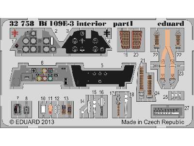 Bf 109E-3 interior S. A. 1/32 - Cyber Hobby - zdjęcie 2