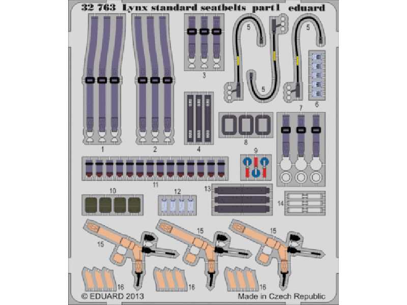 Lynx Mk.88 seatbelts 1/32 - Revell - zdjęcie 1 Lynx Mk.88 seatbelts 1/32 - Revell - zdjęcie 1