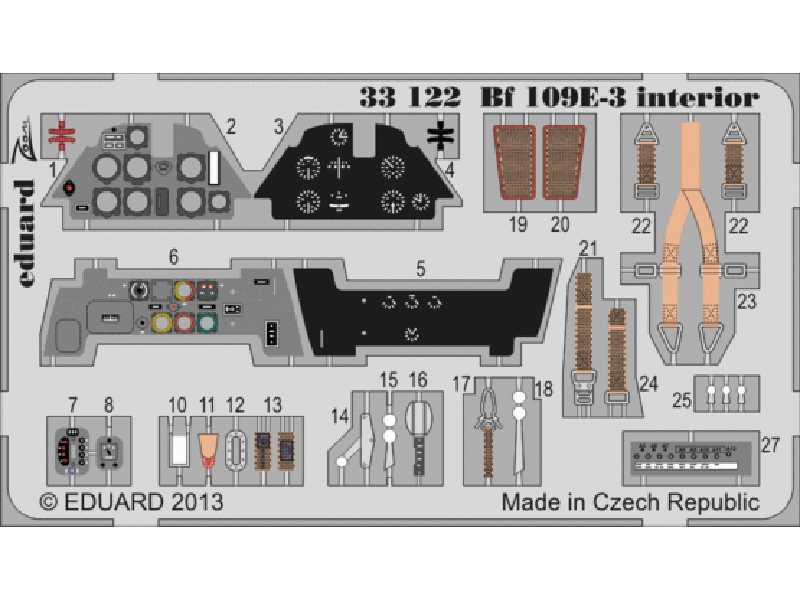 Bf 109E-3 interior S. A. 1/32 - Cyber Hobby - zdjęcie 1 Bf 109E-3 interior S. A. 1/32 - Cyber Hobby - zdjęcie 1