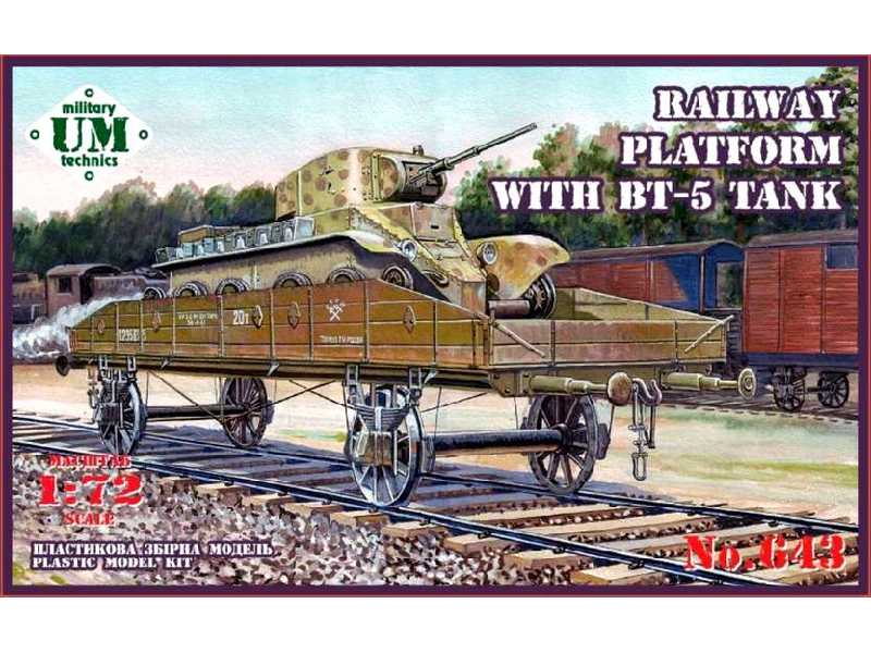Wagon platforma z czołgiem BT-5 - zdjęcie 1 Wagon platforma z czołgiem BT-5 - zdjęcie 1