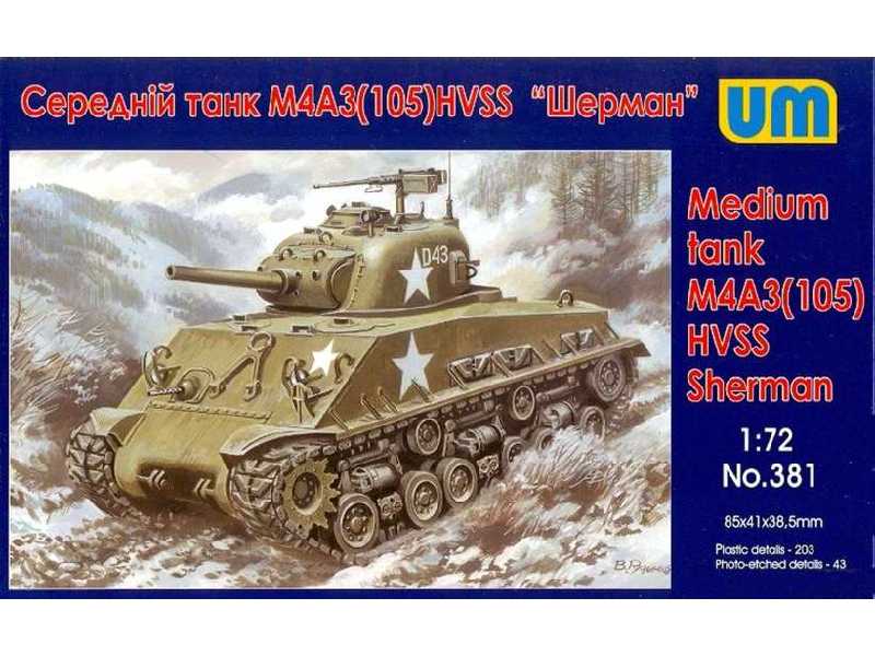 Sherman M4A3(105)HVVS czołg średni - zdjęcie 1 Sherman M4A3(105)HVVS czołg średni - zdjęcie 1