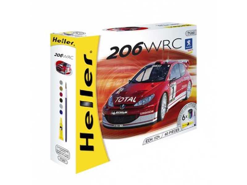 Peugeot 206 WRC '03 + farby, klej, pędzelek - zdjęcie 1 Peugeot 206 WRC '03 + farby, klej, pędzelek - zdjęcie 1