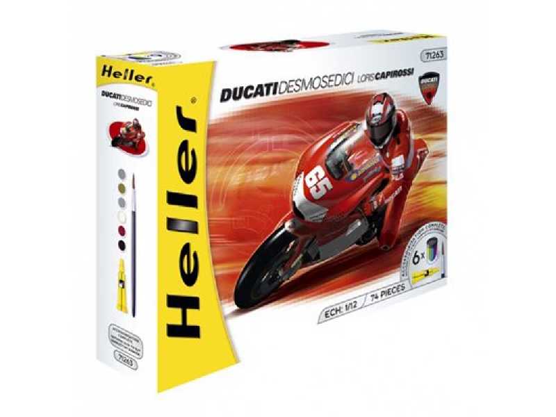Ducati Desmosedici Loriss Capirossi + farby, klej, pędzelek - zdjęcie 1 Ducati Desmosedici Loriss Capirossi + farby, klej, pędzelek - zdjęcie 1