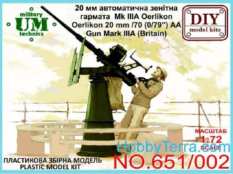 Oerlikon 20 mm/70 (0,79") Marks I, II & IIIA". - zdjęcie 1 Oerlikon 20 mm/70 (0,79") Marks I, II & IIIA". - zdjęcie 1