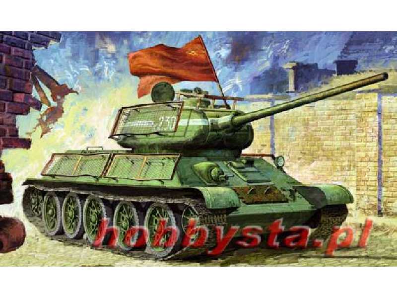 T-34/85 with Bedspring Armor - zdjęcie 1 T-34/85 with Bedspring Armor - zdjęcie 1