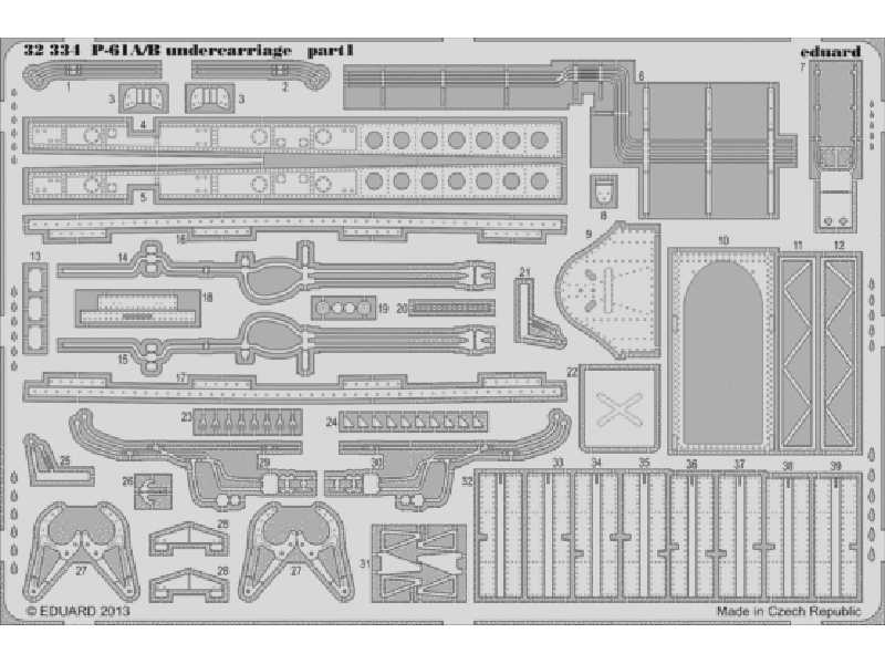 P-61A/ B undercarriage 1/32 - Hobby Boss - zdjęcie 1