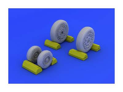 F-4B/ N wheels 1/48 - Academy Minicraft - zdjęcie 3